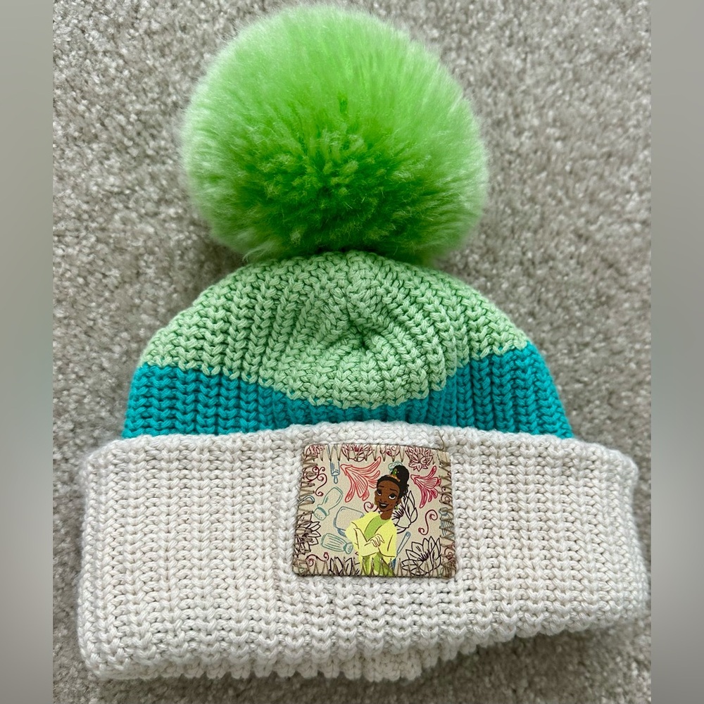 Disney x Love Your Melon Green and Blue Kids' Pom-Pom Hat